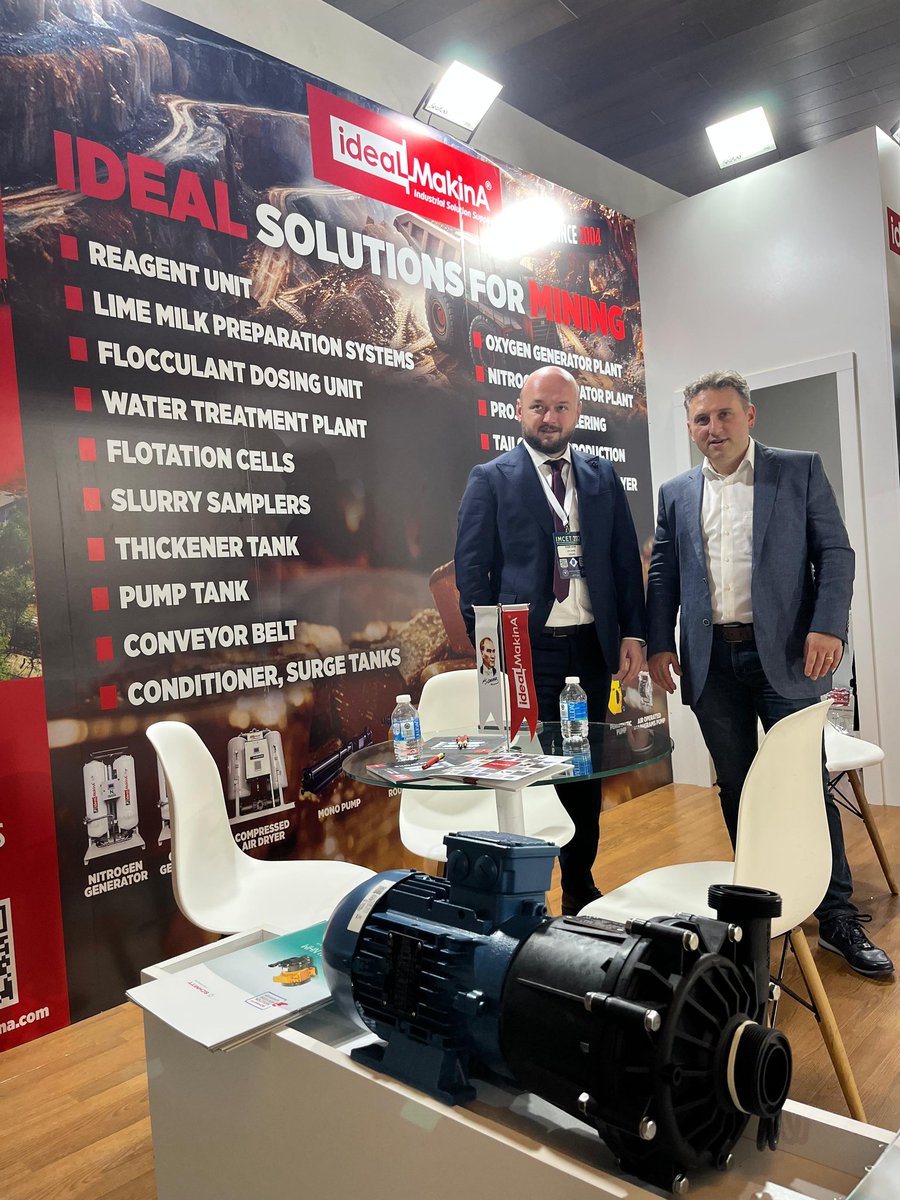idealgrafik's tweet image. Thank you for visiting us at the 29th International Mining Congress and Exhibition of Turkey held in Antalya. We hope you were convinced by the expertise of our team and the quality of our products.

#idealmakina #IMCET #pumps #mining #nitrogengenerator #oxygengenerator #maden