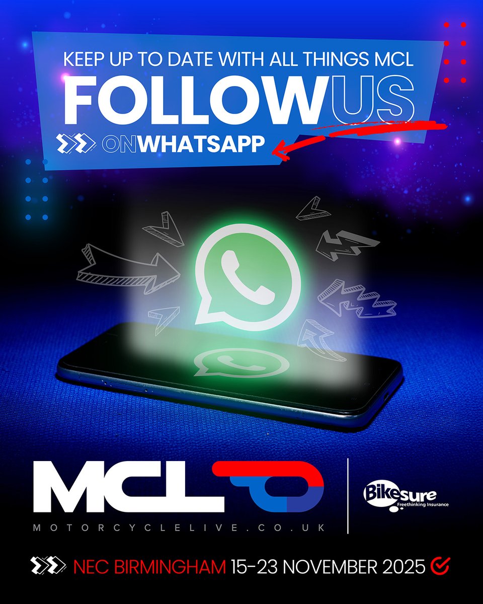 You NEED this in your life if you are coming to MCL this year! 

Our WhatsApp channel is the place to keep up with all the latest goings on at the show, including daily schedules and stage attendee reminders.

Don't forget to turn notifications ON ‼️

brnw.ch/21wXtXQ