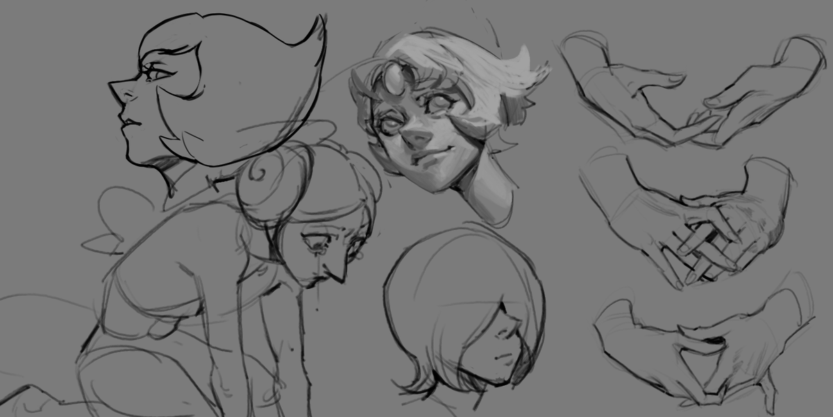 some pearls and some hands