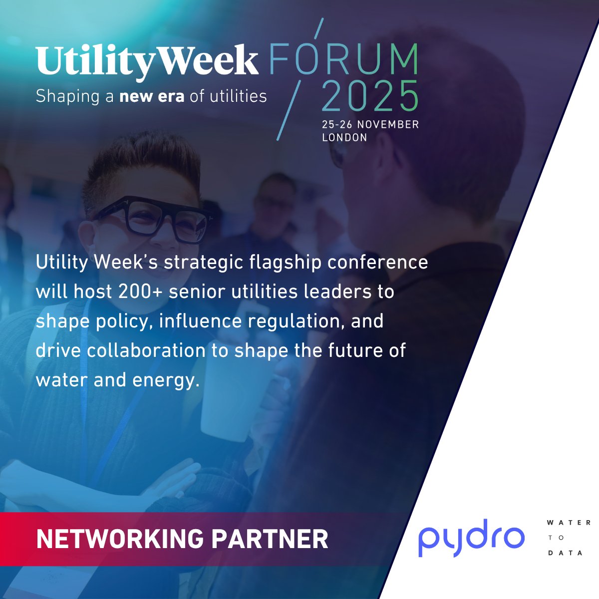 UtilityWeek's tweet image. We are thrilled to share that PYDRO have come onboard as Networking Partners on #UtilityWeekForum - Utility Week&apos;s most strategic conference for the UK&apos;s energy and water sectors.

Find out more - bit.ly/3VgBZXJ

See their sponsor profile - bit.ly/4poUDdJ