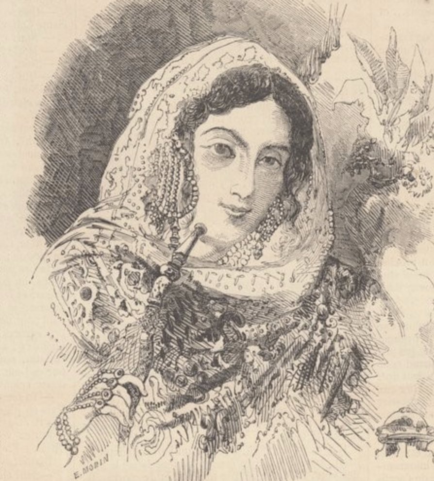 A Queen of Awadh, in Paris 

When Queen mother of Awadh Mallika Kishwar died in Paris on her way home from the UK in 1858, Le Monde newspaper carried this photo and a long description of her solemn cortège and funeral, attended by the Ottoman ambassador and her weeping son