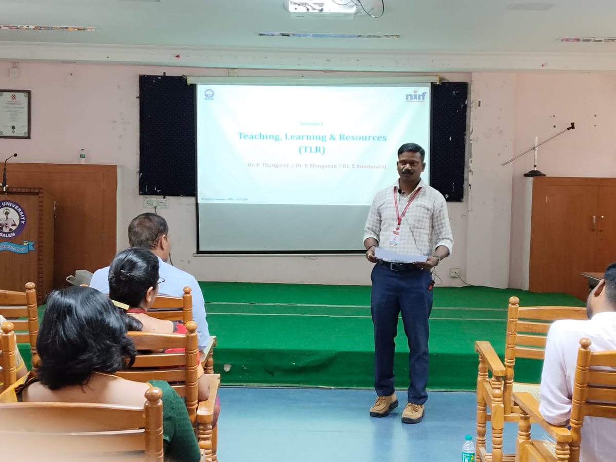 PeriyarVarsity's tweet image. 📊 NIRF 2026 Orientation Held Successfully!
Periyar University conducted an Orientation Programme for Departmental SPOCs on NIRF parameters and data preparation, featuring interactive sessions and focused discussions to strengthen departmental readiness. 🌟
#PeriyarUniversity
