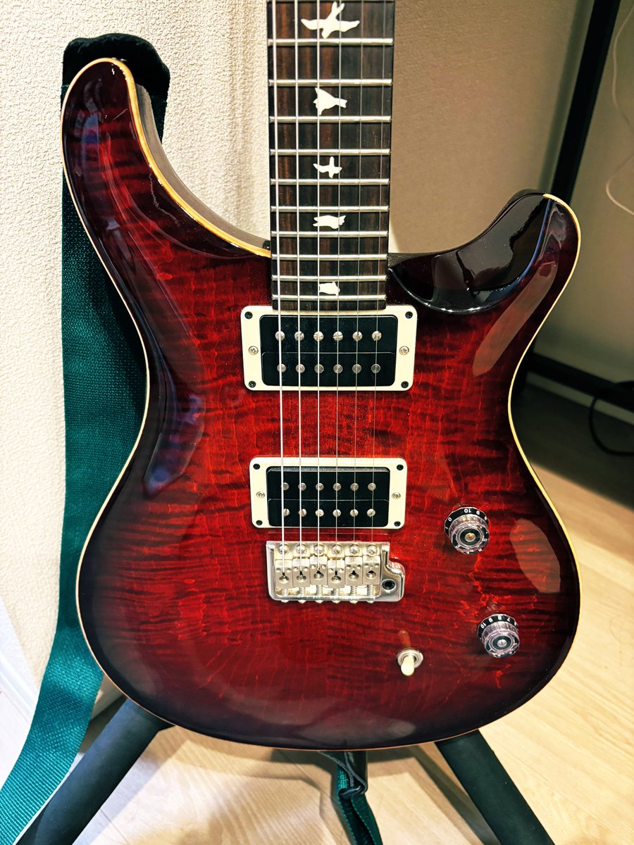 privave stockのようなバリバリ虎目のやつは主張が強すぎるのでこのくらいの杢目がちょうど良くて好き
普段はほとんどフロントPUで鳴らしてる
#prs #ce24