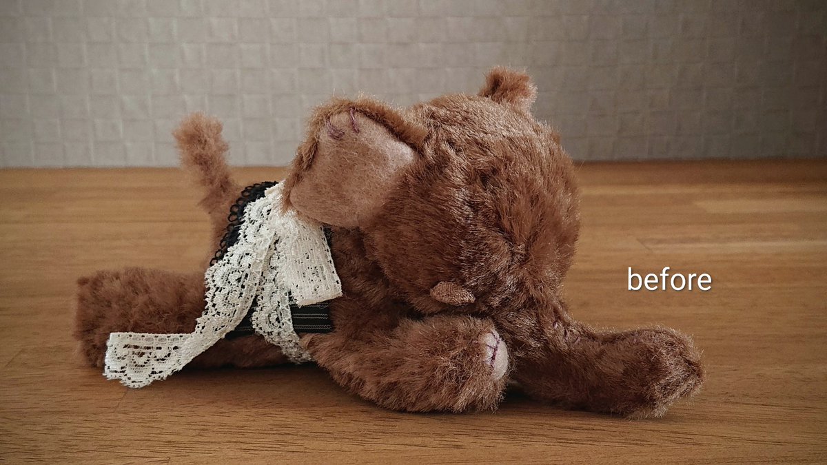 以前作ったぞうさん、お着替え？した〜🐘✨
#ぬいぐるみ
#ハンドメイド