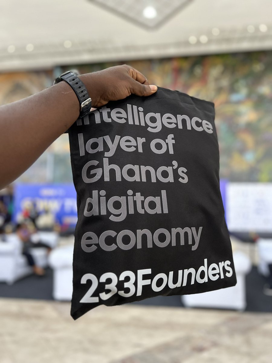 I’m back today at <a href="/thegdiw/">Ghana Digital & Innovation Week</a>, let’s connect when you see.

I still have a few of these limited <a href="/233founders/">233founders</a> tote bags to give out to founders and operators building in Ghana’s digital economy.

See ya!