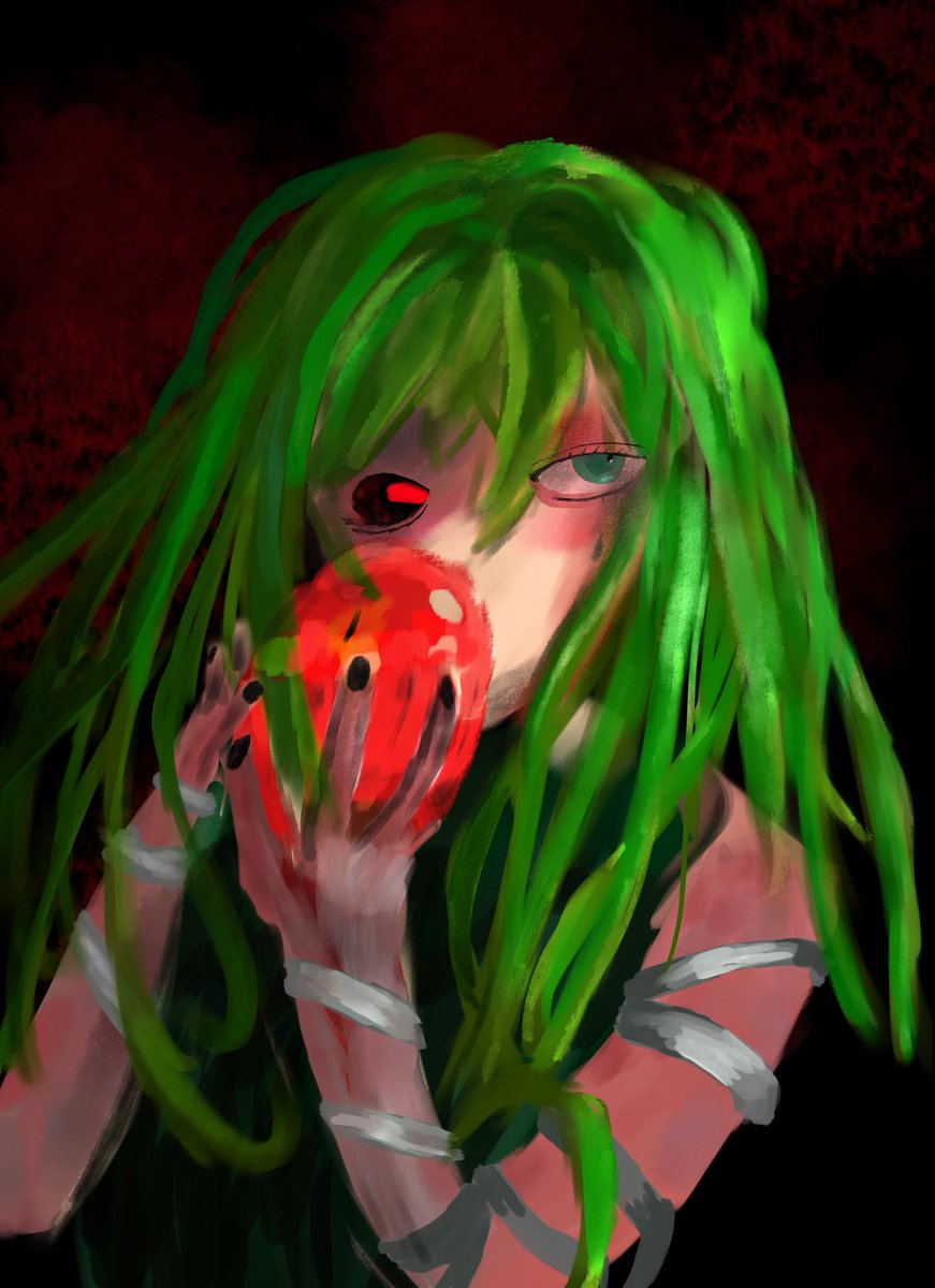 絵画　お目めグリーンちゃん 会場売約済】 mog 原画 2 「キラキラおめめちゃん」 | TOKYO PiXEL