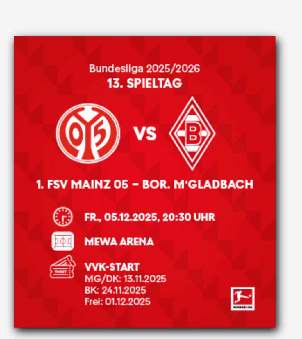1.12.25 freier Vorverkauf. 
10k Gladbacher incoming 👌🏽