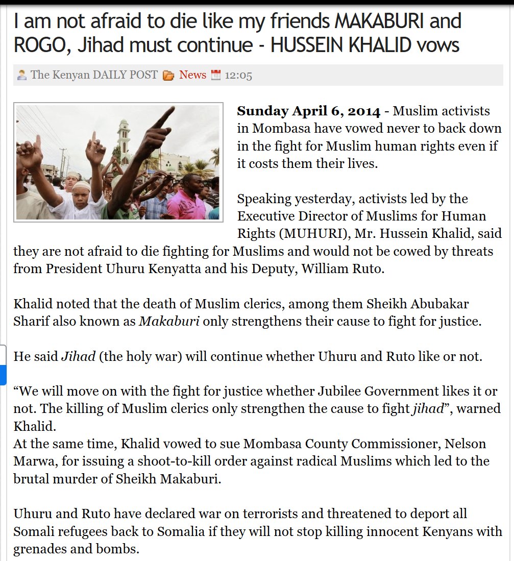 LabileSignal's tweet photo. @husskhalid @VOCALAfrica_ @WMutunga @citizentvkenya @KTNNewsKE @NTVnewsroom @Eastleighvoice @NationAfrica @StandardKenya @TheStarKenya @Tuko_co_ke Hail the terrorist https://t.co/tu4OfaI2q3