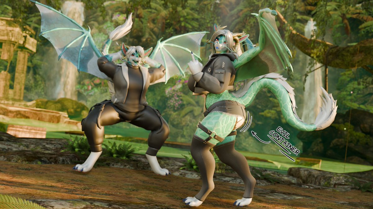 🩵Kurayami🩵
Si, tengo mucha "maldad" acumulada~

💚Raito💚
Vete a la verga!

Me quise unir al mame así que aquí está su "Evil Container" uwu
Aún que haré una segunda versión despues~
#furryartist #furryfandom #furryarwork #furry