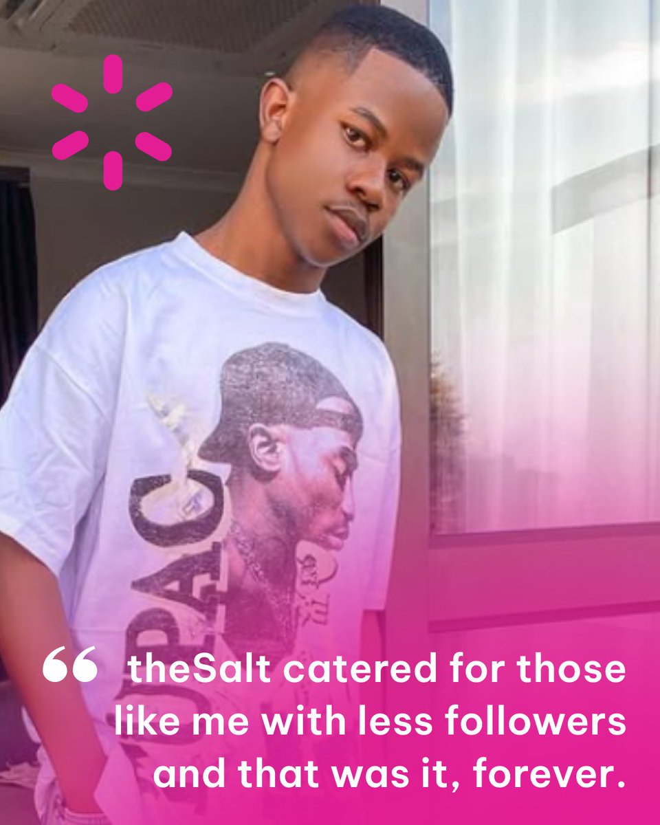 With nearly 6K followers, Thabiso proves that influence is about more than numbers, it’s about real connection.

When other platforms looked at stats, we saw storytelling, authenticity and heart. ❤️

theSalt is a space built for everyday creators who make everyday moments feel