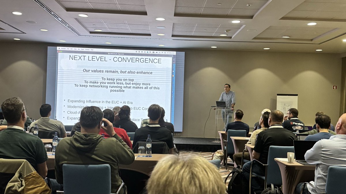 Microspecialist's tweet image. A packed keynote  by @E2EVC Alex in Lisbon #E2EMVC  E2EMVC Conference