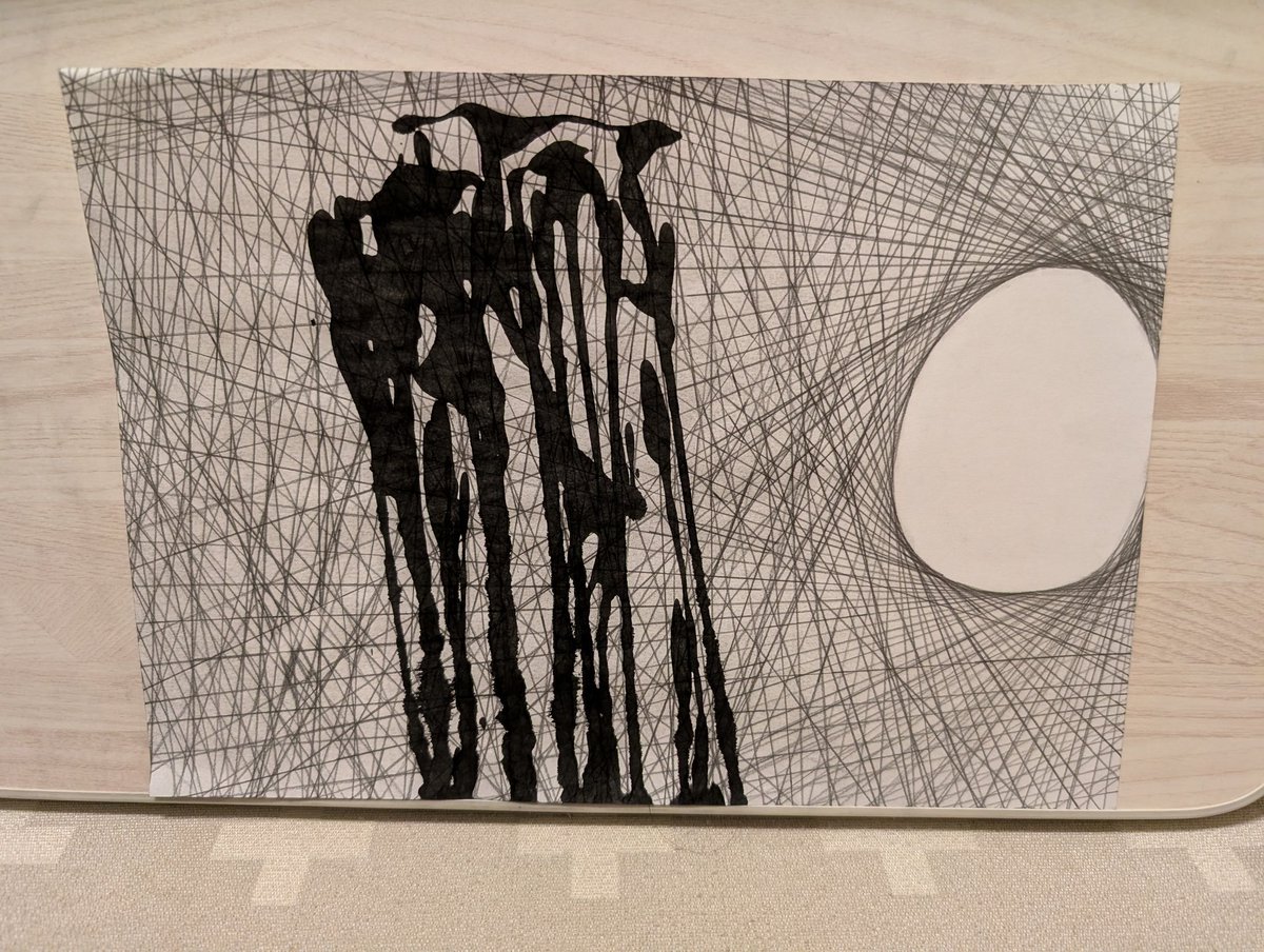 絵を描いた 抽象画