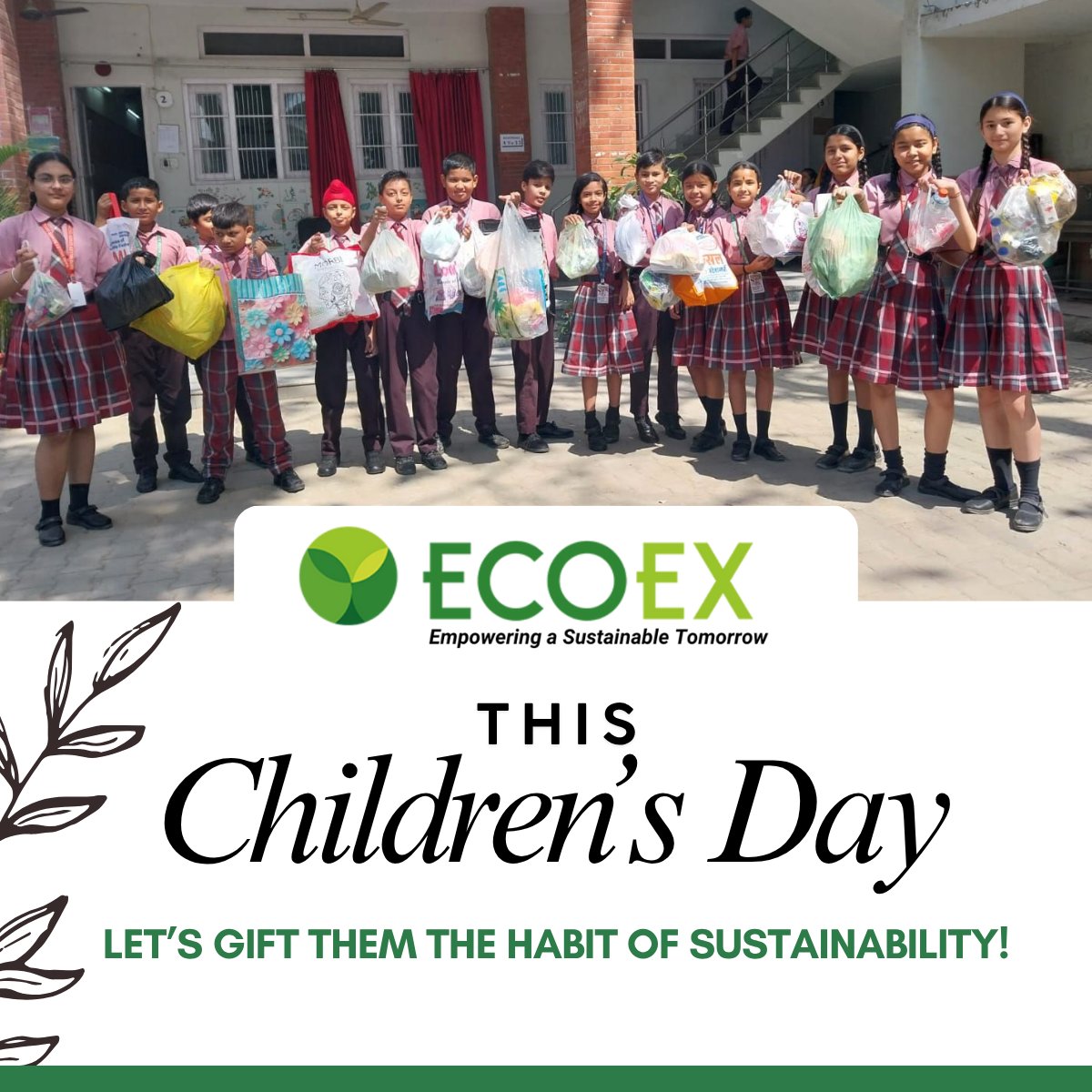 ex_eco's tweet photo. Children learn by observing the world around them. 

This Children’s Day, let’s gift them the habit of sustainability!

#ChildrensDay #Sustainability #EcoEx https://t.co/3Y9Gn7O7z5