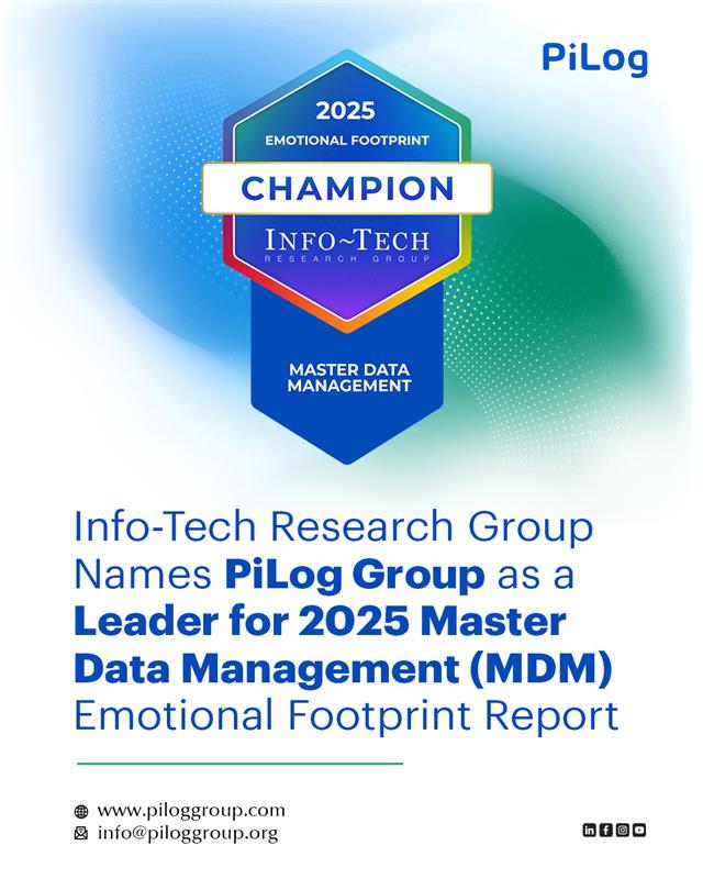 PiLog_group's tweet image. PiLog Group is proud to be named a Champion in #MasterDataManagement by SoftwareReviews 2025!
Thank you to our customers for their trust.

Read more: lnkd.in/gDppxaSH

#DataGovernance #PiLogGroup #DataQuality #MasterDataManagementSolutions