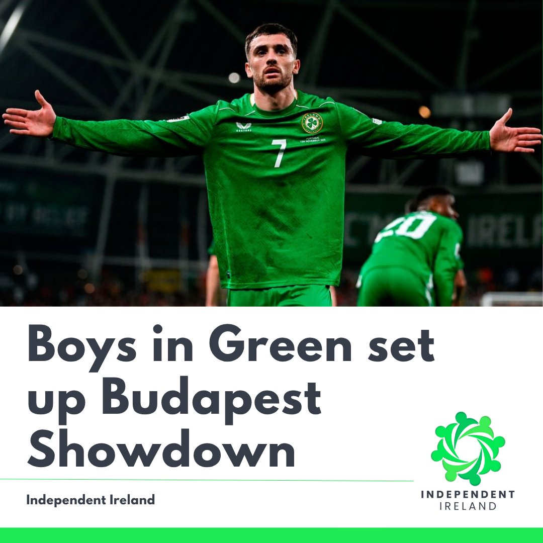 Party leader Michael Collins TD led tributes to Troy Parrot and the Boys in Green after a stunning 2-0 victory over Portugal at the Aviva last night.  All roads lead to Budapest on Sunday where only a victory will do to keep our World Cup dreams alive. #COYBIG

<a href="/MichaelC_IND_TD/">Michael Collins TD</a>