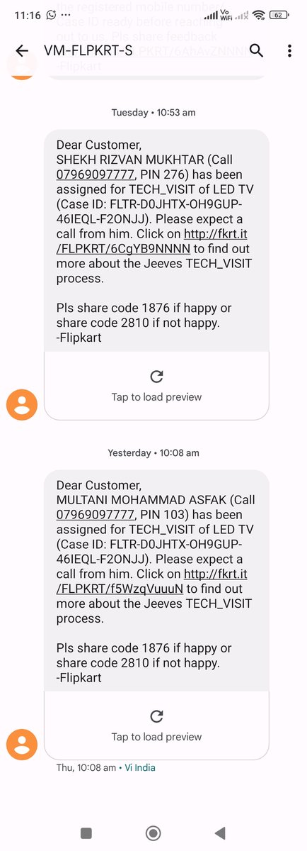 dipeshanchlia's tweet photo. @realmecareIN @realmetechlife @jagograhakjago no one coming for pickup of the product https://t.co/YzZbNrv1th
