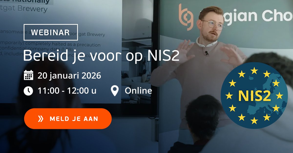 🔒 NIS2 komt eraan. Wat betekent dit voor jouw organisatie? Op dinsdag 20 januari geven we samen met onze NIS2-partner Pronidus een gratis webinar.  Meld je aan via onze website: lnkd.in/eZhh2i3N #nis2 #webinar #cybersecurity