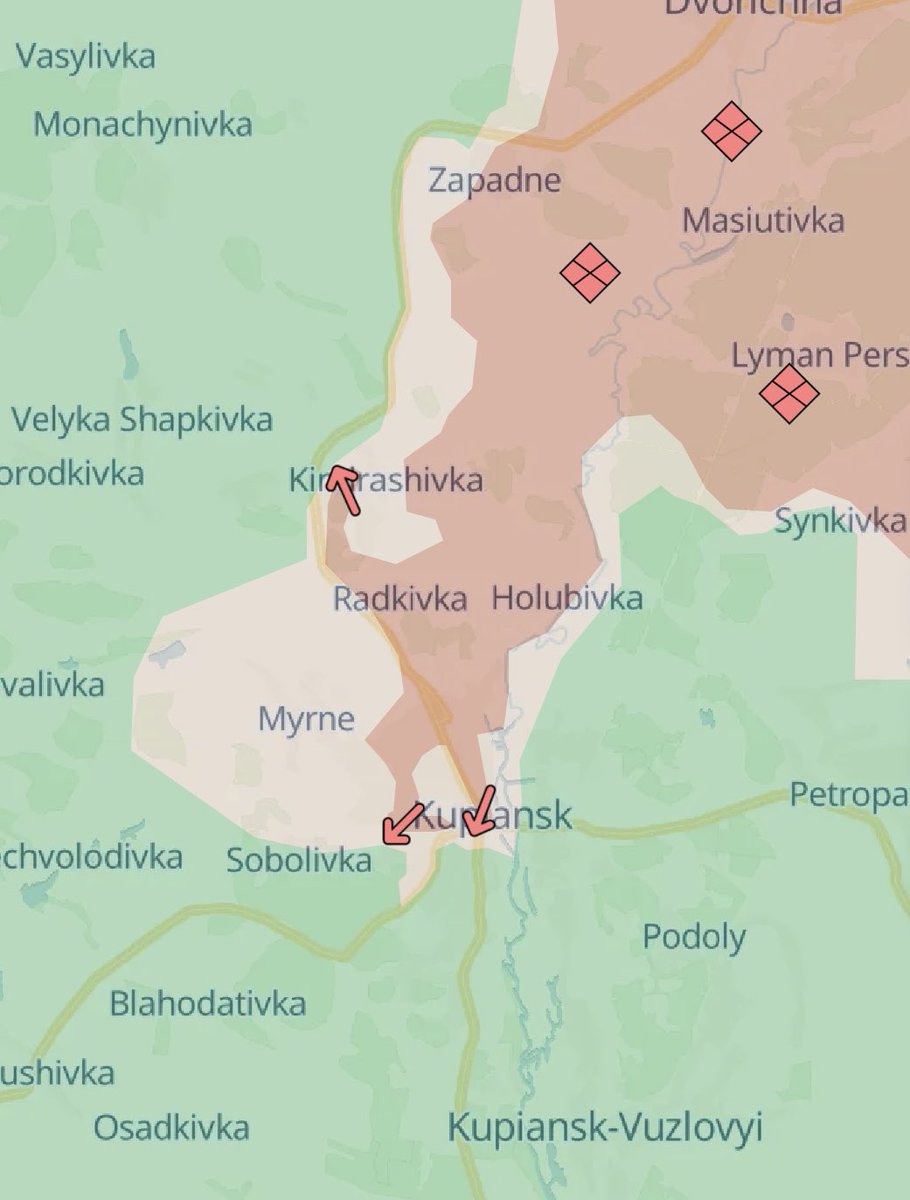 IuliiaMendel's tweet image. There are new Russian gains in eastern Ukraine. Russian troops have captured the village of Stepova Novoselivka — a small settlement in the #Kharkiv region, not far from the frontline town of #Kupiansk. They also advanced near two other nearby villages, Solodke and
