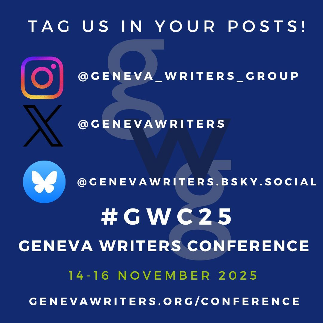 GenevaWriters's tweet image. ✨ It’s here!! ✨  

The 14th Geneva Writers Conference kicks off TODAY. Whether you're finding your voice, your people, or your plot twist — this weekend is for you.

📍 Geneva | 🗓️ 14–16 Nov

Remember to tag us in your pics and use the hashtag #GWC25