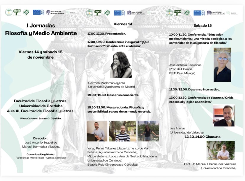 ManuelBermudezV's tweet photo. Oye, hoy viernes 14 de noviembre a las 5:00 de la tarde en el aula 11 de la facultad de filosofía y letras comenzamos estas jornadas que prometen ser muy valiosas e interesantes https://t.co/uK5vnUhhCN