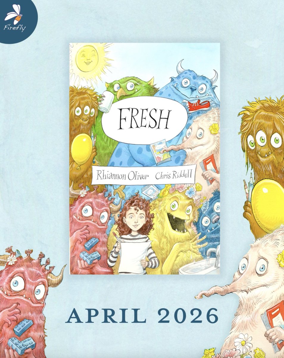 FireflyPress's tweet image. ⭐️ COVER REVEAL ⭐️

Taking inspiration from everything from cat fleas to cloud gazing, FRESH is a lively collection of poems for primary school-age children by Rhiannon Oliver and Chris Riddell

We cannot WAIT to get this out into the world. 

Pre-order: fireflypress.co.uk/books/fresh/