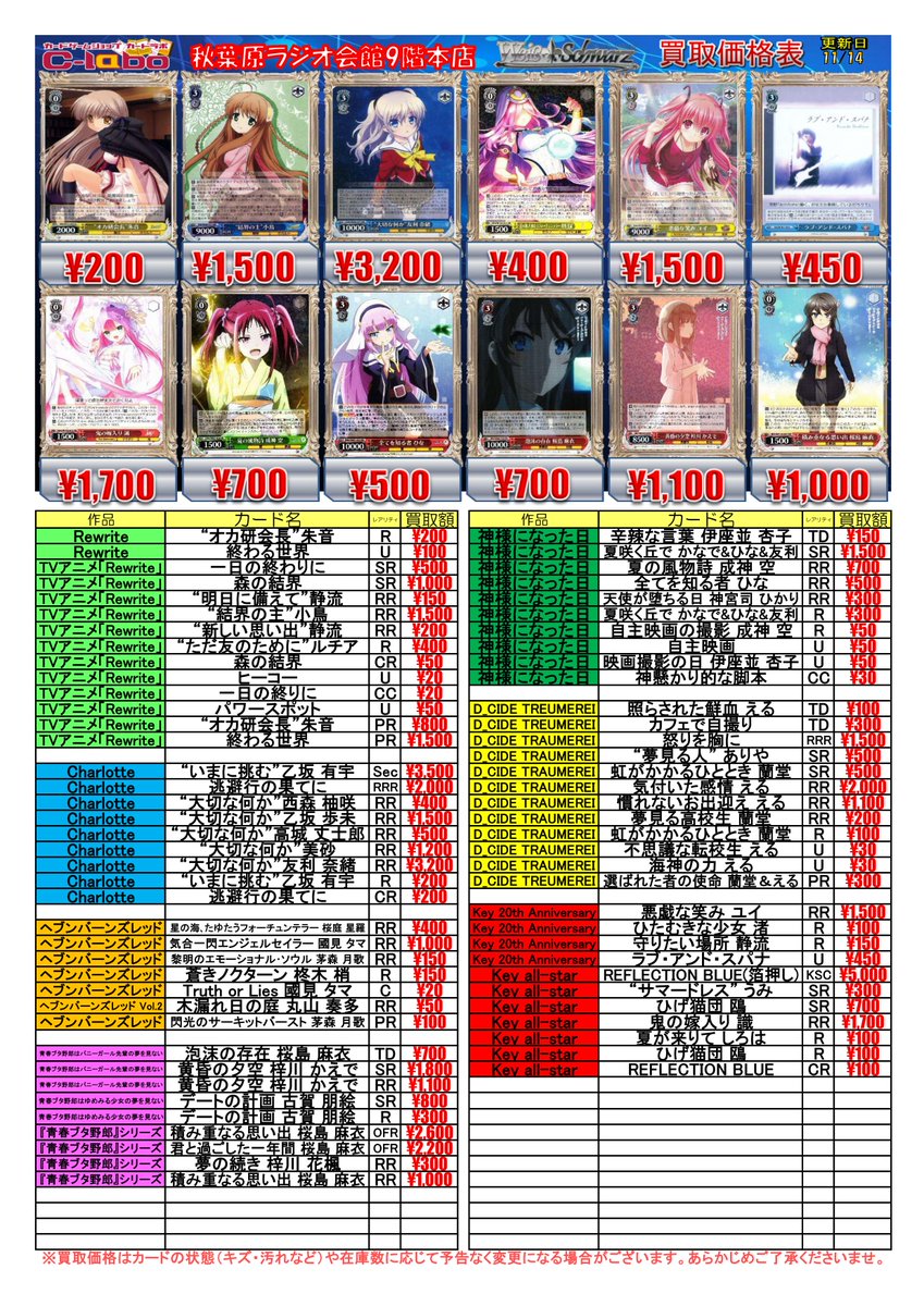 ◇ #ヴァイスシュヴァルツ 買取情報◇ チャイナスタイル 千鶴 SR 300