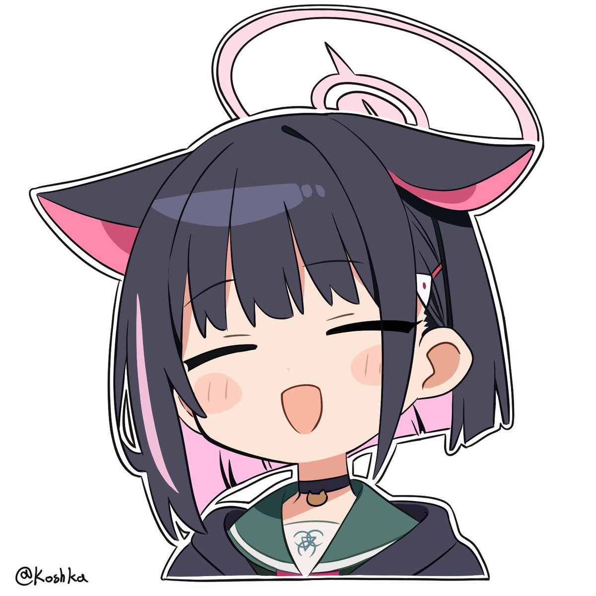 カズサ（アクキー、ステッカー案） #ブルアカ
