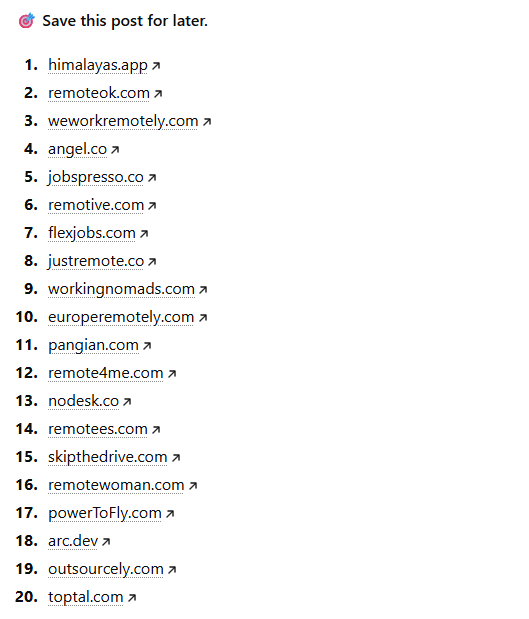 Ditch overcrowded job search platforms and try these:
(remote jobs edition)