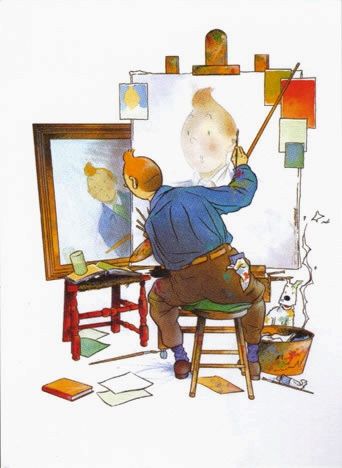 Tintin et les Picassos ... 👀 
#DeLaPeintureDansUnTitre