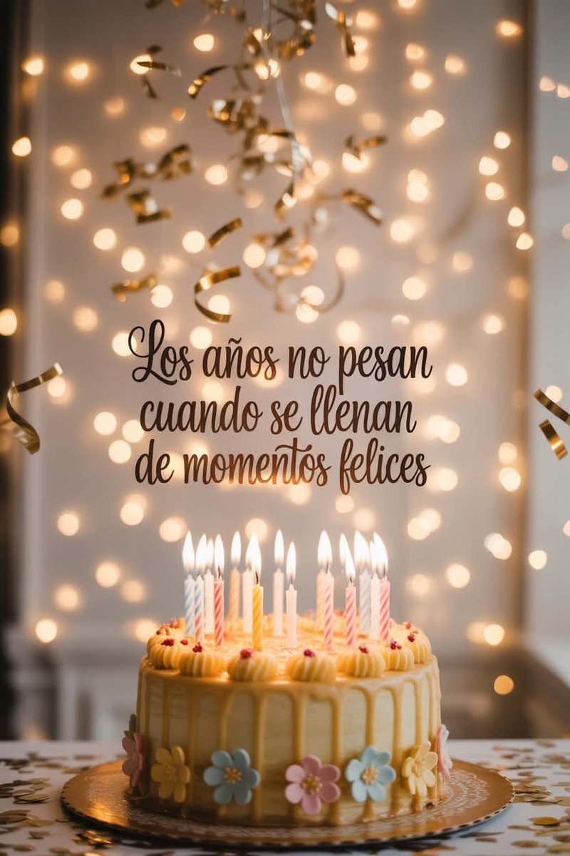 "Los años no pesan cuando se llenan de momentos felices."