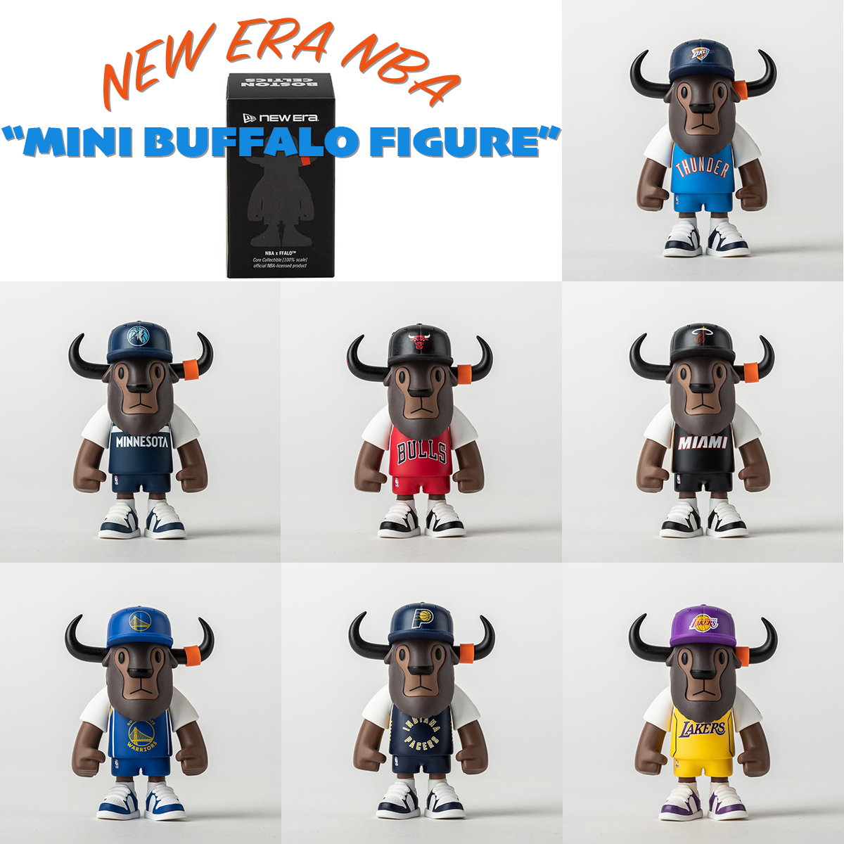 NBA x FFALO NEW ERA MINI BUFFALO FIGURE 🦬 NBAをモチーフにデザイン