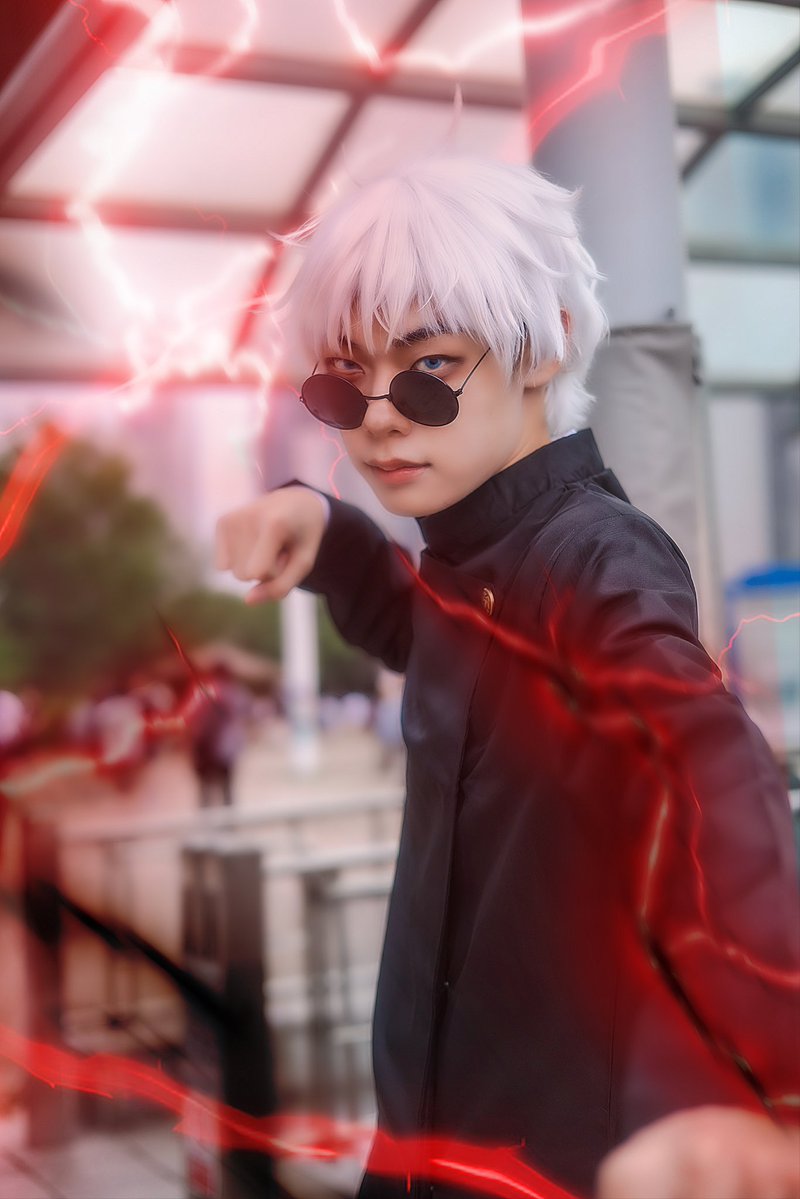 yooooohan777's tweet image. &quot;흑섬!&quot;

#JujutsuKaisen #GojoSatoru #cosplaymania2025 #cosplay