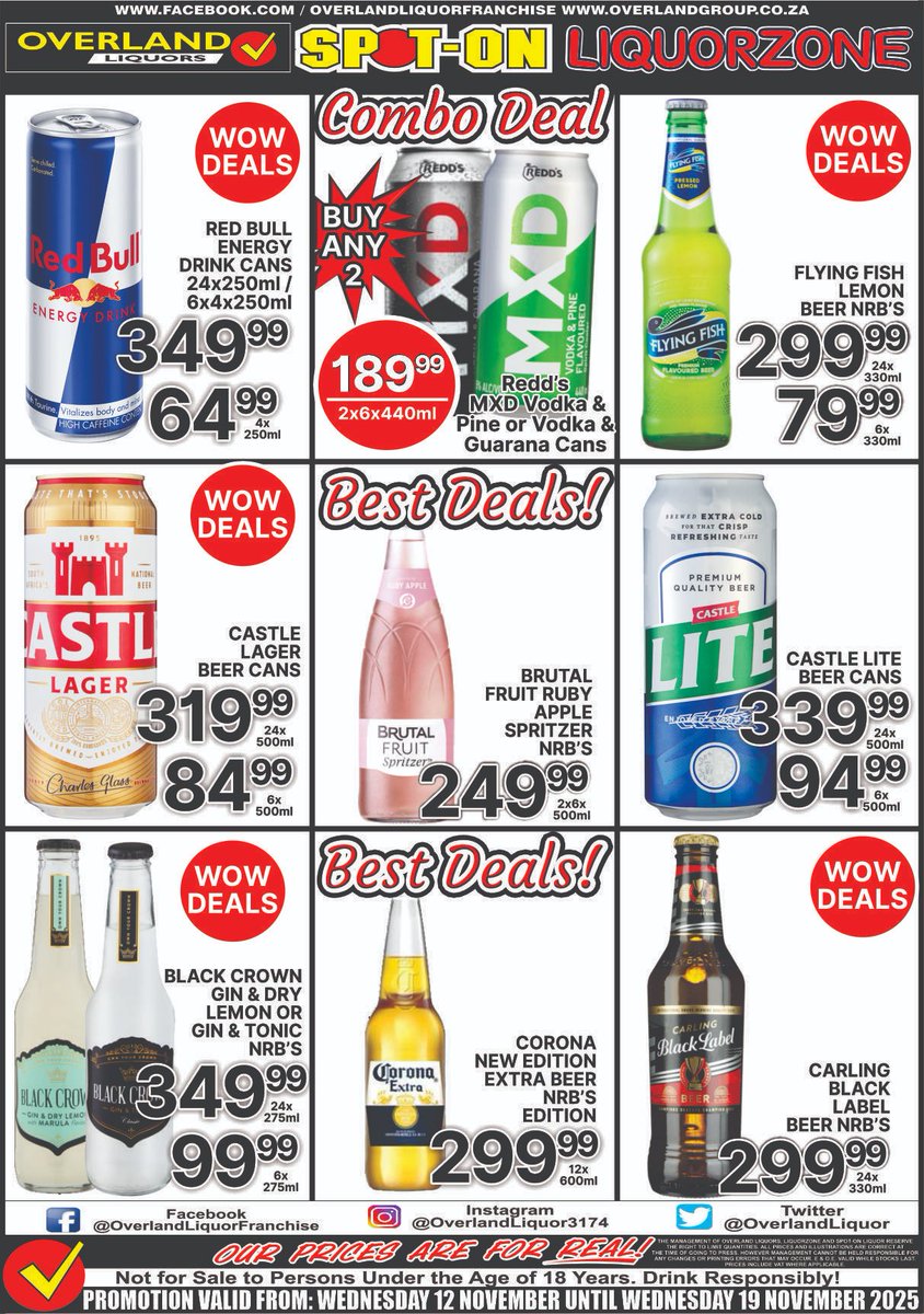 LIQUORZONE SAB WHOLESALE PROMOTION NOW ON!

12-19 NOVEMBER 2025!

FIND A STORE NEAR YOU!
CHECK OUT OUR SPECIALS HERE

liquorzone.co.za/promotions/ OR 
bit.ly/3LuNqJI

 Available at selected Wholesale Stores! Visit liquorzone.co.za to find a store near you!
