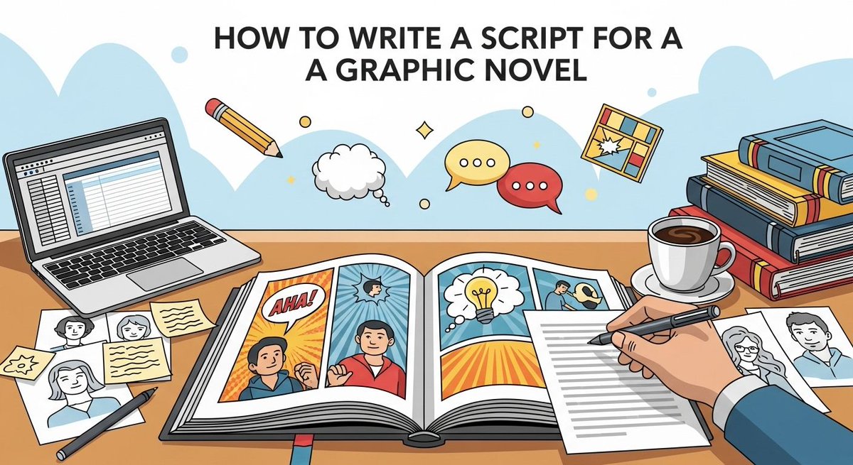 GhostwritingVox's tweet image. Ready to move from story idea to finished script? Graphic novels require a very specific format. We break down exactly how to structure your panels, dialogue, and action descriptions like a pro.
Link: voxghostwriting.com/blog/how-to-wr…

#GraphicNovelScript #ComicWriting #HowToWrite #Tips