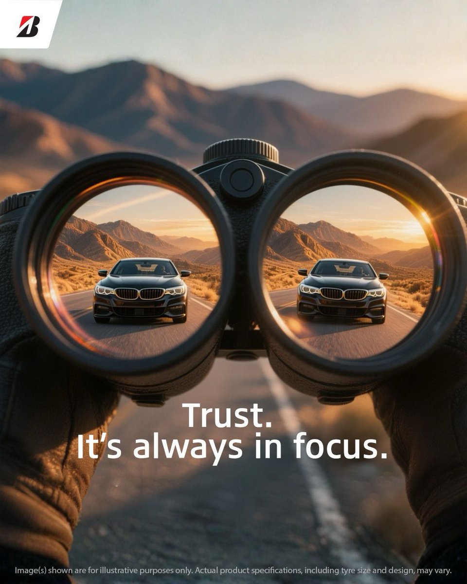When trust is crystal clear, everything else falls into focus.
At Bridgestone, every journey begins with one promise —reliability that never wavers.
From innovation to performance, we stay focused on what matters most: your trust.
#BridgestoneIndia #TrustInMotion #MobilityForLife