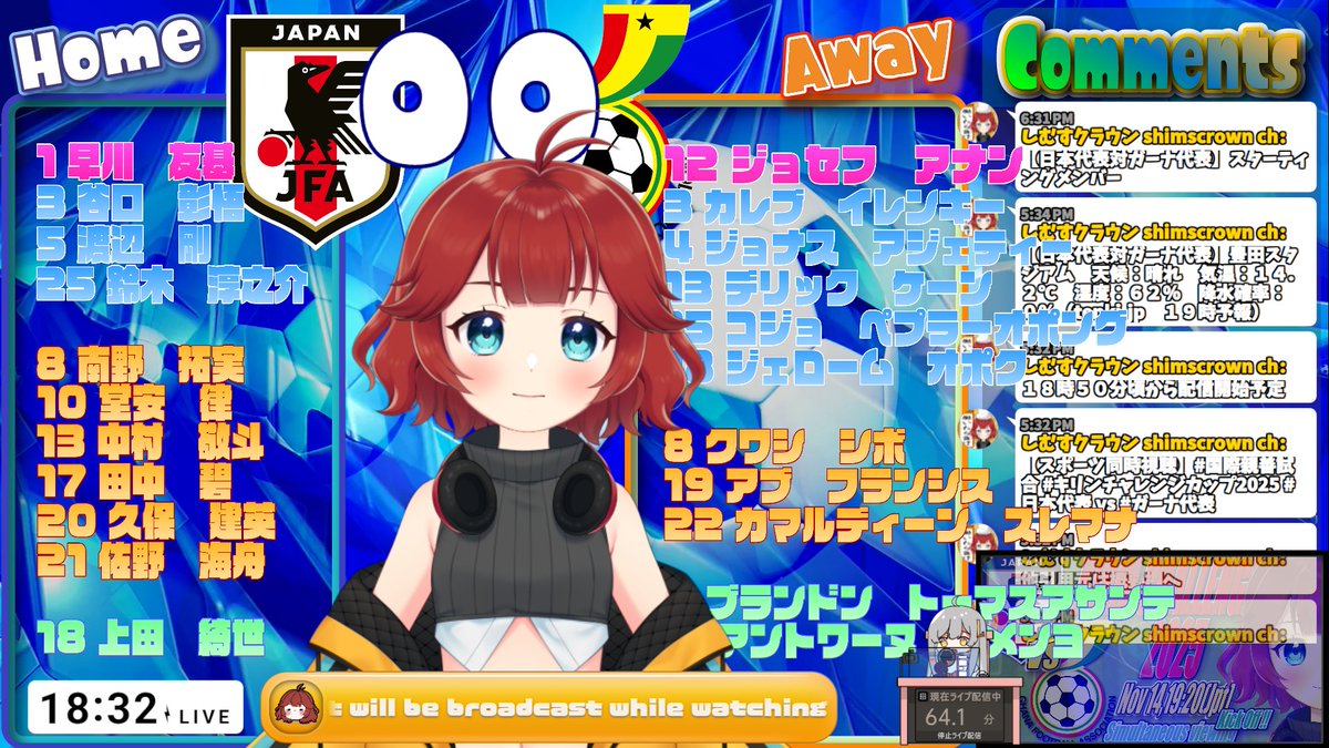 スターティングメンバー🔽