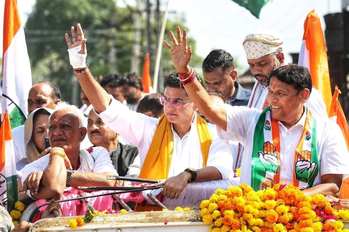 MukeshDevGurja2's tweet image. अंता–मांगरोल विधानसभा उपचुनाव में कांग्रेस के प्रत्याशी श्री प्रमोद जैन जी भाया की शानदार जीत होने पर हार्दिक बधाई एवं शुभकामनाएँ!

​यह विजय अंता-मांगरोल क्षेत्र की जनता के विश्वास और श्री प्रमोद जैन जी के प्रति आपके अपार स्नेह का प्रतीक है।
Pramod Bhaya