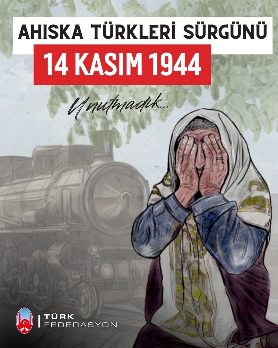 Turk_Federasyon's tweet image. Kapalı tren vagonlarına doldurularak ata yurtlarından sürgün edilen ve bu insanlık dışı sürgünde hayatını kaybeden Ahıska Türk’ü soydaşlarımızı rahmetle anıyoruz.

#AvrupaTürklügü

#AhıskaTürkleriSürgünü #14Kasım1944
#Ahıska