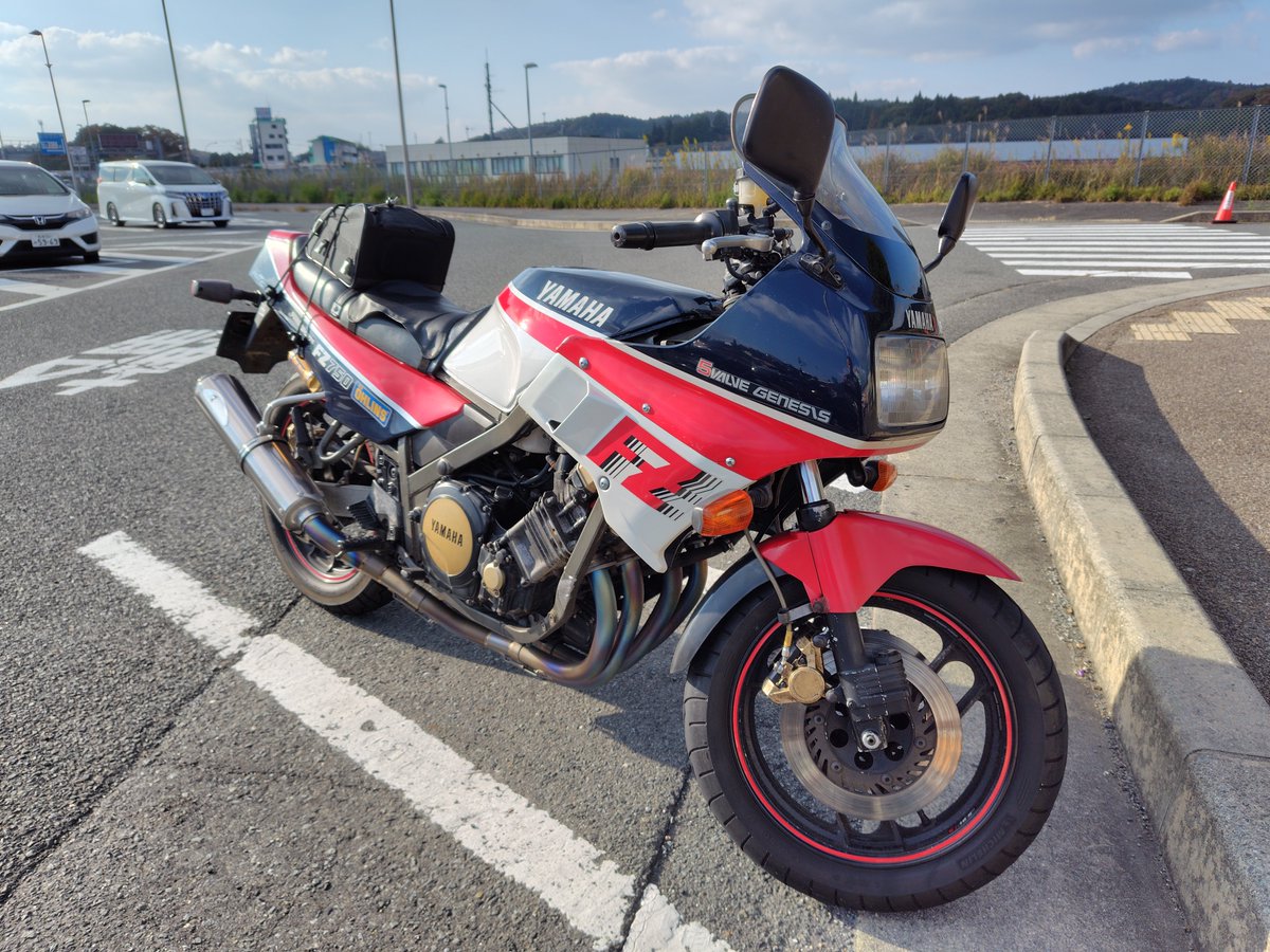 今日も月ヶ瀬からの針テラス、ドカの750f1（原型なし）とFZ750乗りの方