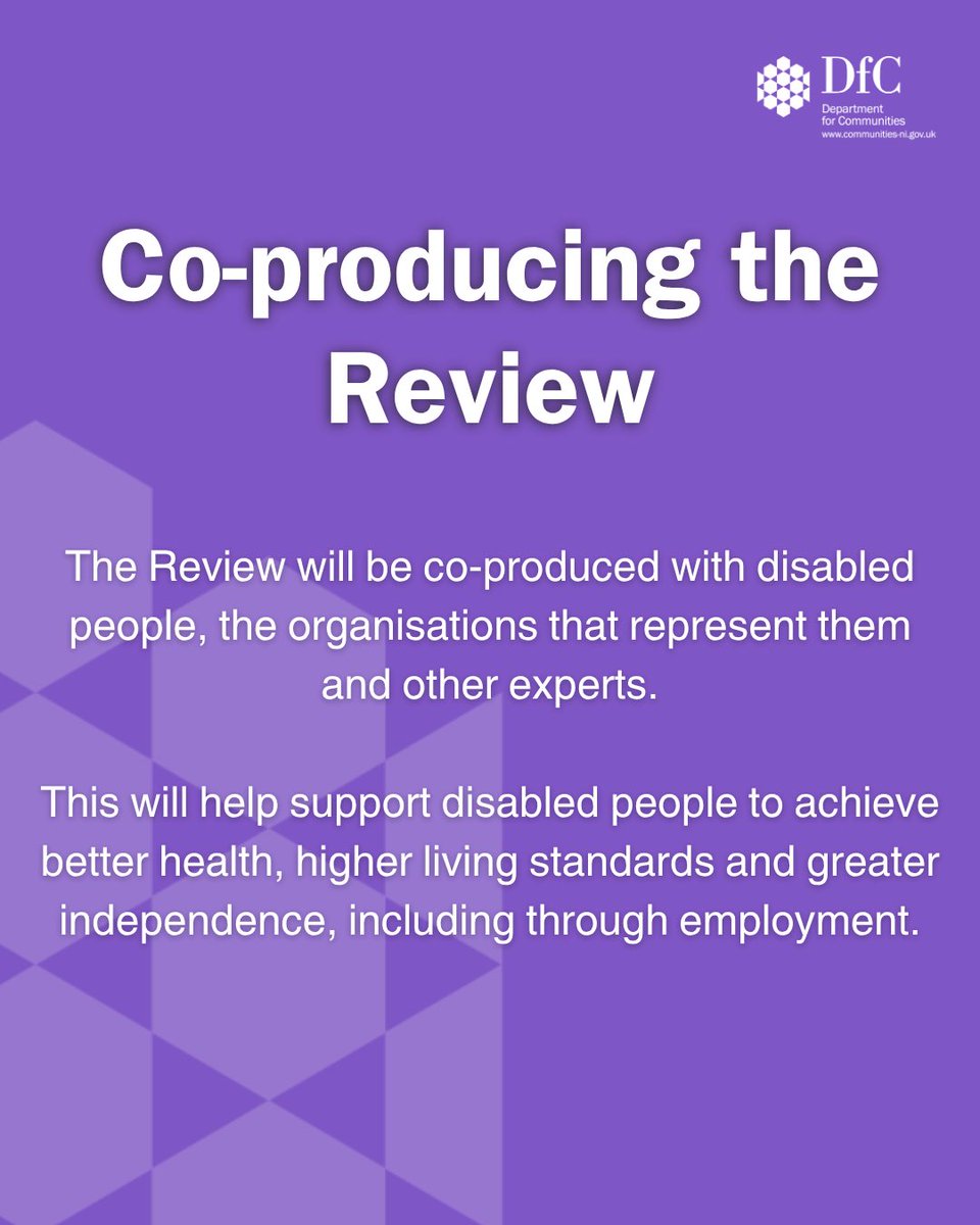 CommunitiesNI's tweet image. The @DWPGovUK has provided an update on the Timms Review of Personal Independence Payment (PIP).

Apply to join the steering group before the 30th November deadline by following the link in this thread. ⬇️