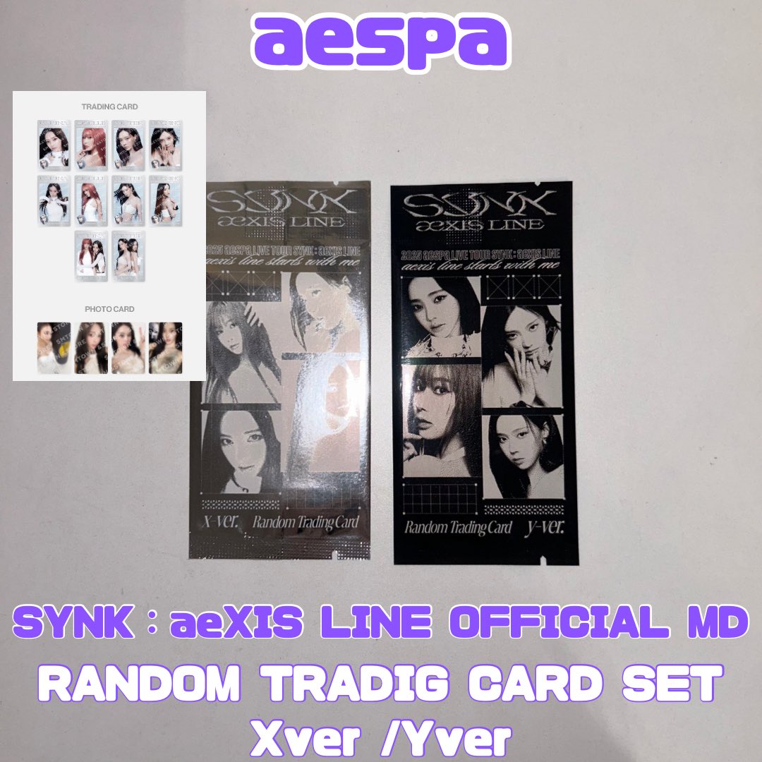 aespa [SYNK : aeXIS LINE OFFICIAL MD] ・RANDOM TRADING CARD (X ver