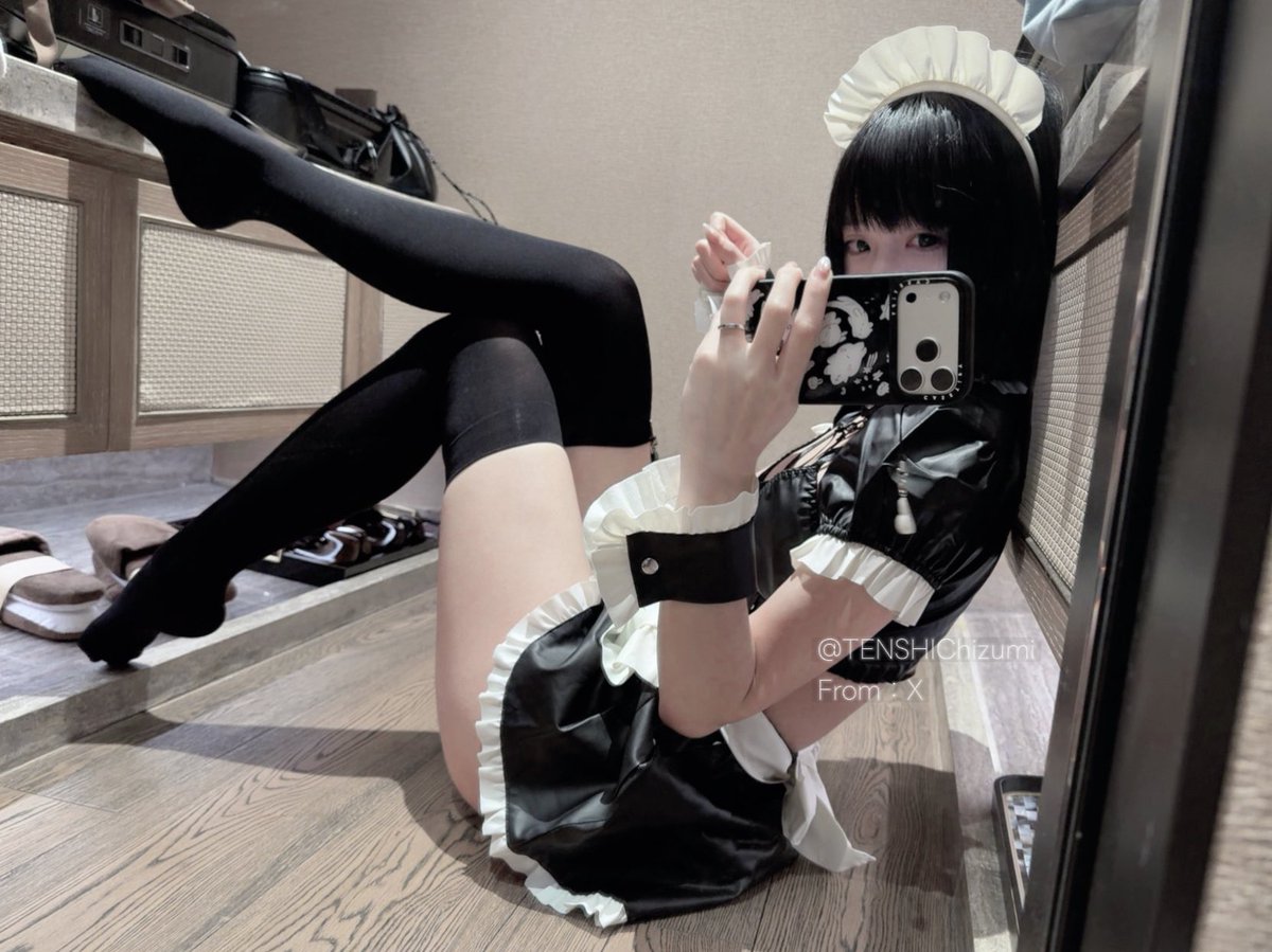 TENSHIChizumi's tweet photo. メイド(^^) https://t.co/aWS4iQTT6X