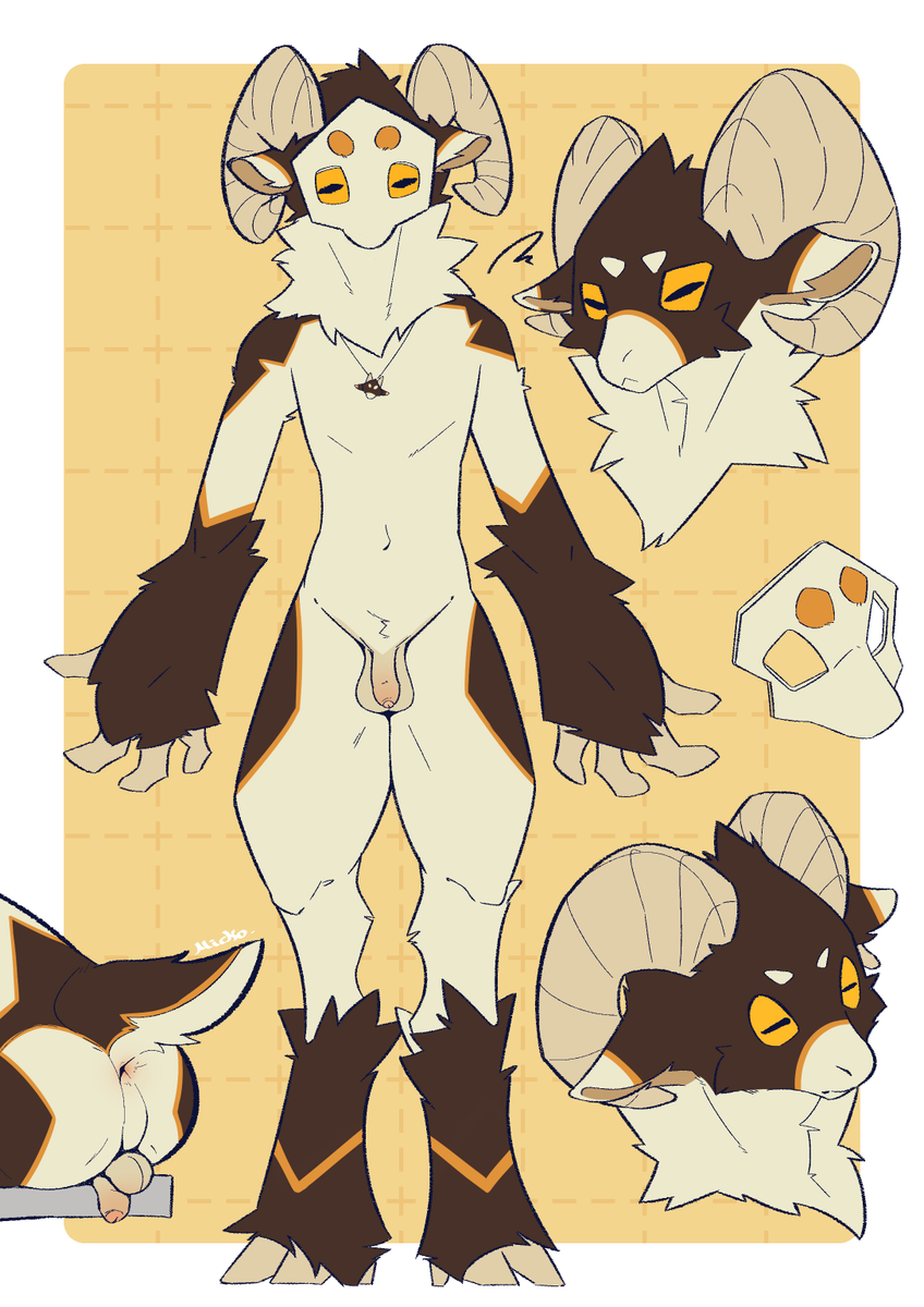 New boy here !
因為天生板著一張臉 常常被客訴
所以索性帶著面具上班
之後來畫幾張羊屁屁