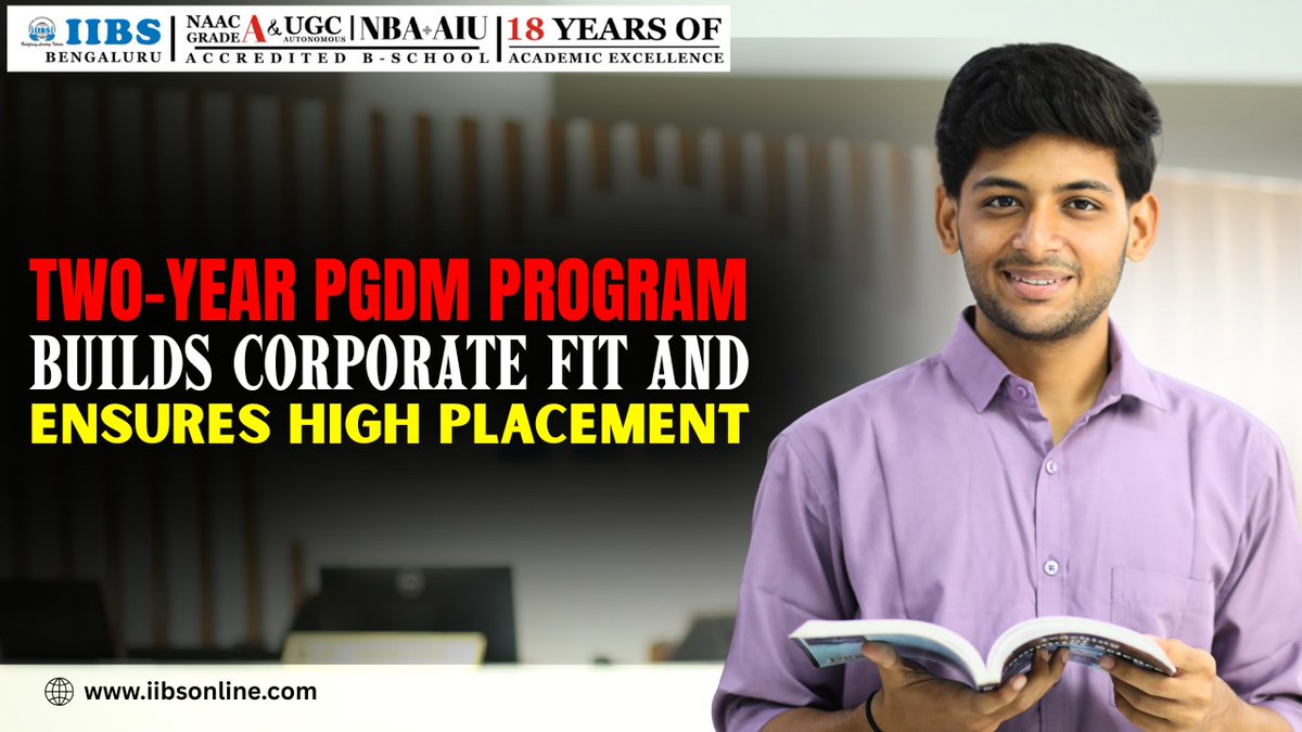 iibsonline's tweet image. Two-Year PGDM Program Builds Corporate Fit and Ensures High Placement

Read More: iibsonline.com/article-detail…

#IIBSPGDM #CorporateReady #ManagementEducation #DualSpecialization #HighPlacements #IndustryLinkedLearning #FutureBusinessLeaders #GlobalExposure #TechDrivenPGDM
