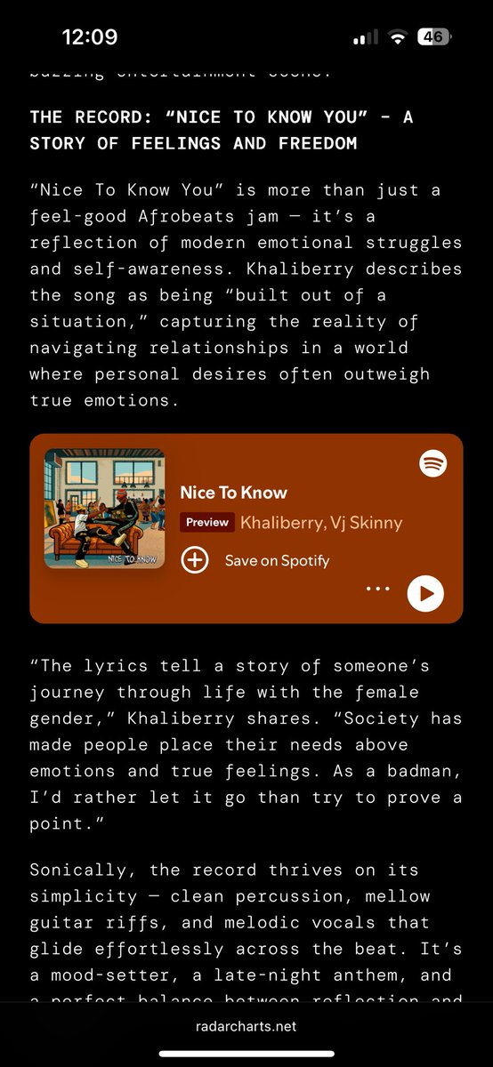 NICE TO KNOW  ft Vj skinny Out Now

Read up the Article ‼️💯

radarcharts.net/2025/11/11/kha…