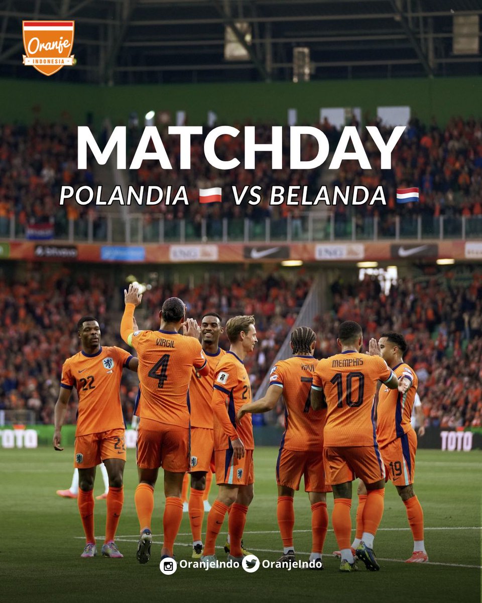 Matchday! 🦁🧡

Let's get it done <a href="/OnsOranje/">OnsOranje</a>! To <a href="/FIFAWorldCup/">FIFA World Cup</a> 2026! 🏆⚽

Hup Holland Hup! 🇳🇱💪

<a href="/KNVB/">KNVB</a> <a href="/NLinIndonesia/">NL Embassy Indonesia</a> 

#NothingLikeOranje #BelandaJuara #POLNED #KNVB #WorldCup2026 #WorldCupQualifiers #OranjeIndonesia #OranjeIndo