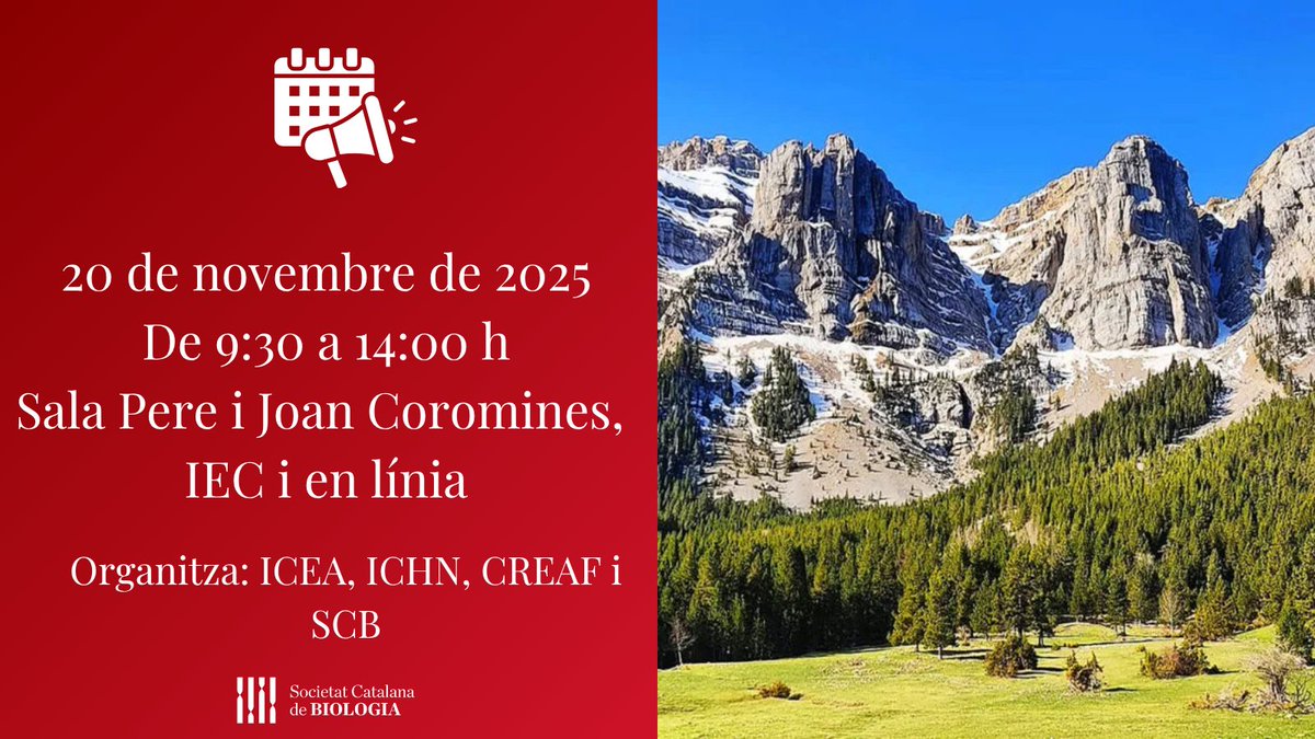 #Jornada 40 anys de la llei d'espais naturals🌲🍂organitzada per <a href="/CREAF_ecologia/">CREAF</a> , <a href="/ICHN_IEC/">Institució Catalana d'Història Natural (ICHN)</a> , <a href="/IceaCat/">ICEA</a> i la SCB 👇