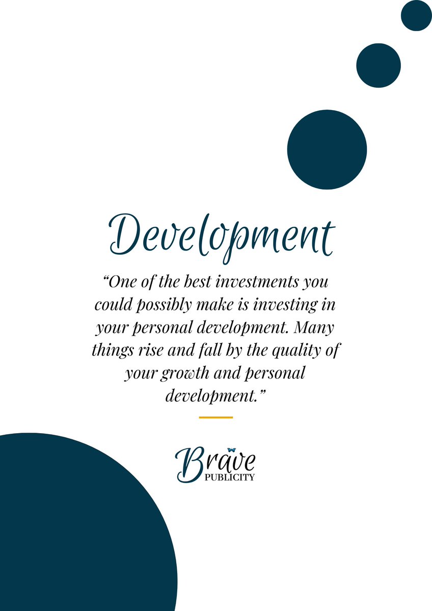 bravepublicity's tweet image. One of the best investments you could possibly make is investing in your personal development. Many things rise and fall by the quality of your growth and personal development.

So, do the work and keep growing.🍀🌱🪴

#BravePublicity #PersonalDevelopment #Growth