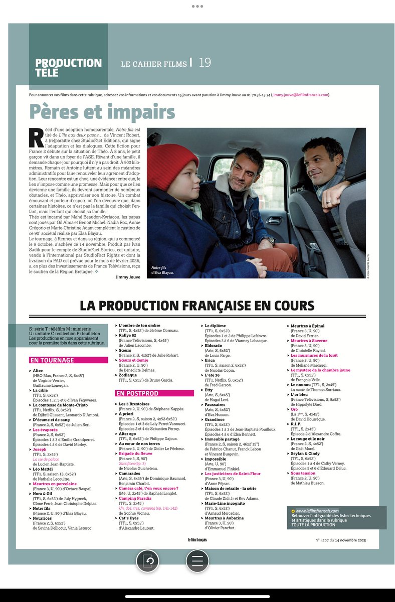 StudioFactOff's tweet image. Dernier jour de tournage pour notre unitaire «Notre fils» pour France 2. Un immense merci à l’équipe qui a porté cette histoire vraie de manière si juste et délicate. 
Hâte de partager avec vous les émotions de ce film ! @lefilmfrancais #NotreFils #FranceTV #GilAlma #BenoitMichel