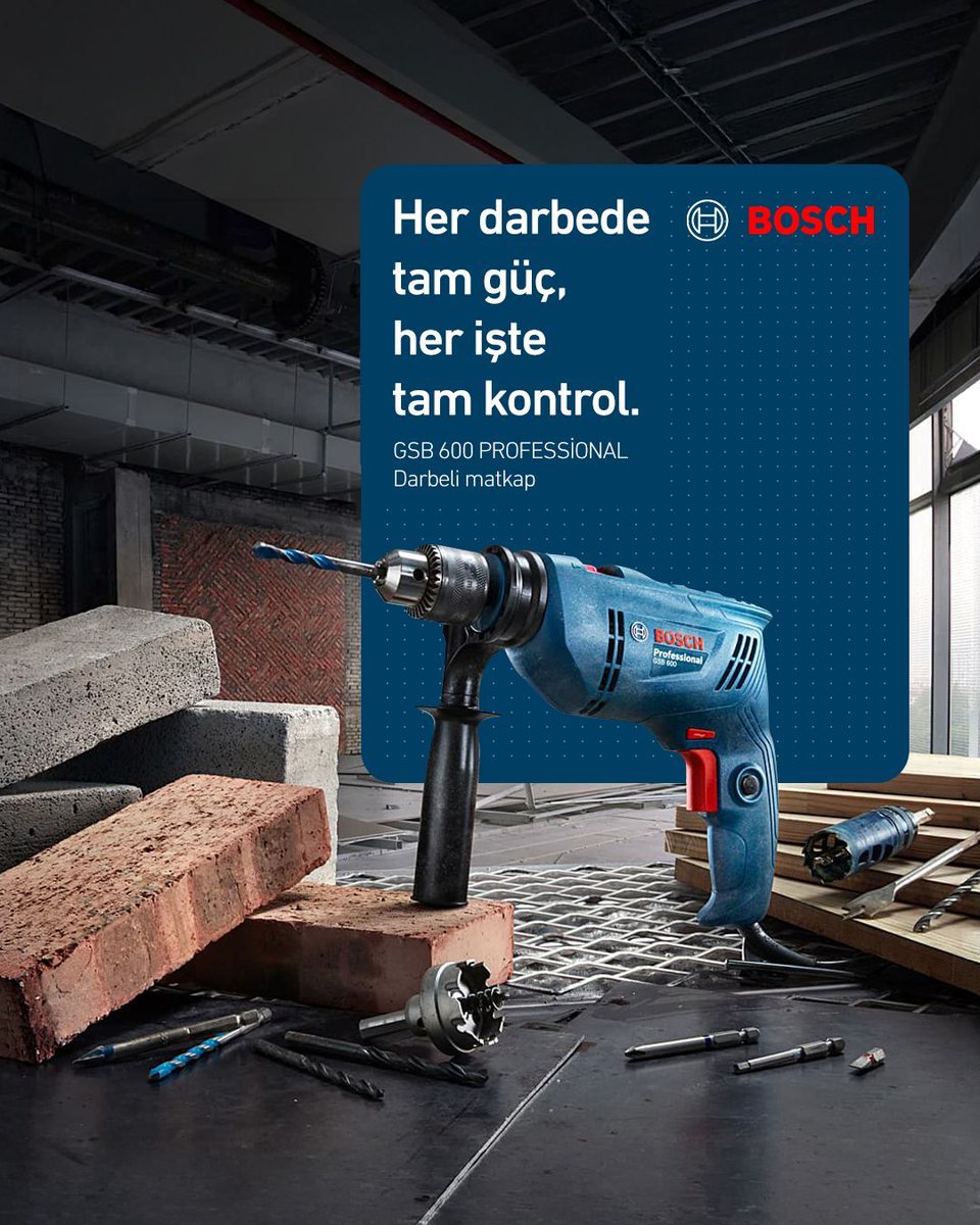 Bosch GSB 600 Professional, yüksek darbe gücü ve dayanıklı motoruyla zorlu işler için tasarlandı. Beton, metal veya ahşap fark etmez—her yüzeyde maksimum performans, minimum efor!

#bosch #boschprofessional #elaletleri #işaleti #boschtools #darbelimatkap #matkap #alizebodrum